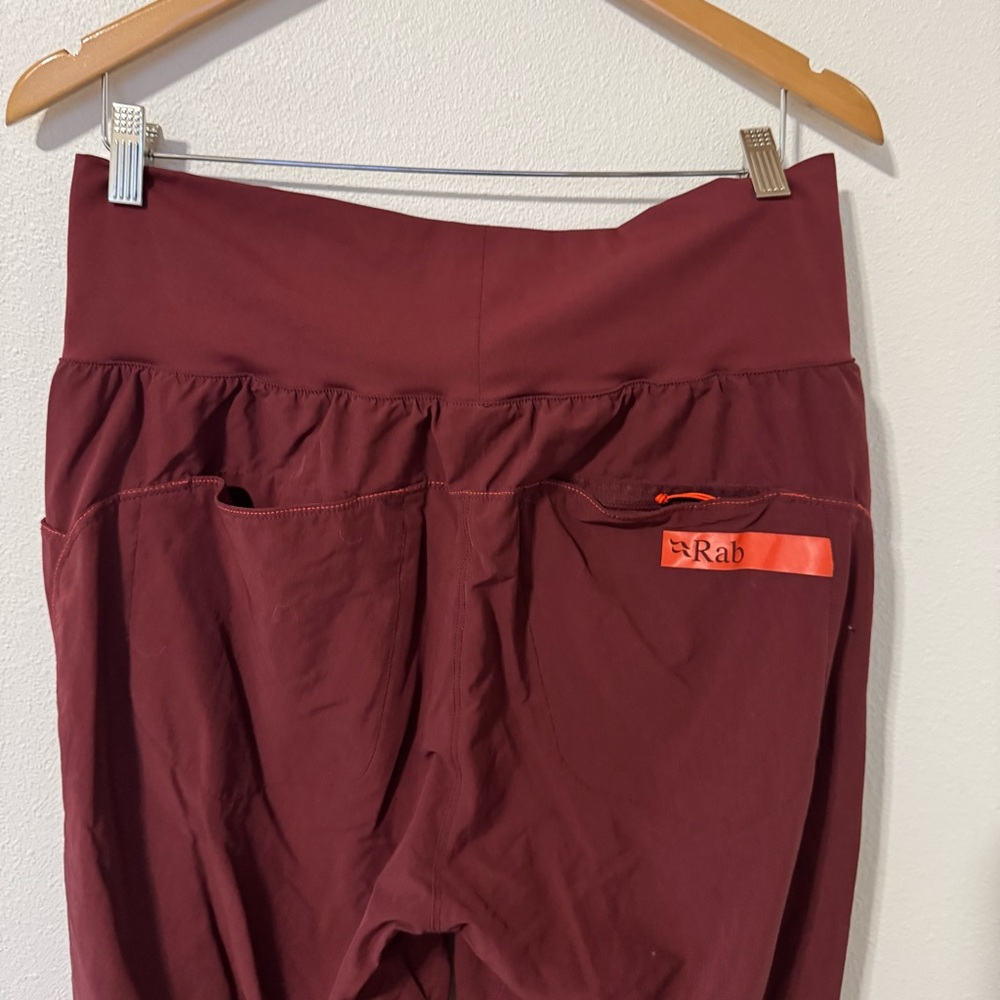 Rab Obtuse Pants Burgundy Stretch Pull On Pockets Outdoor Gorpcore Climbing-XL - Picture 7 of 12